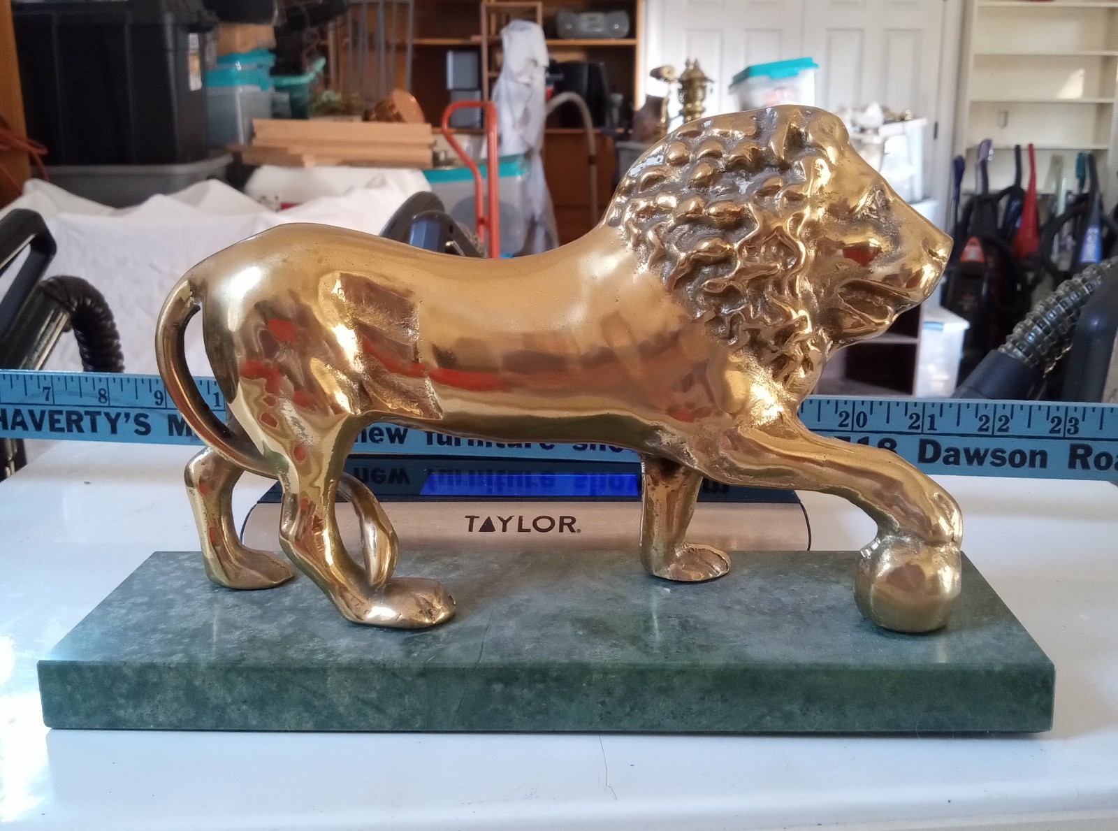 Brass Lion Statue  . Numbered Hand Crafted