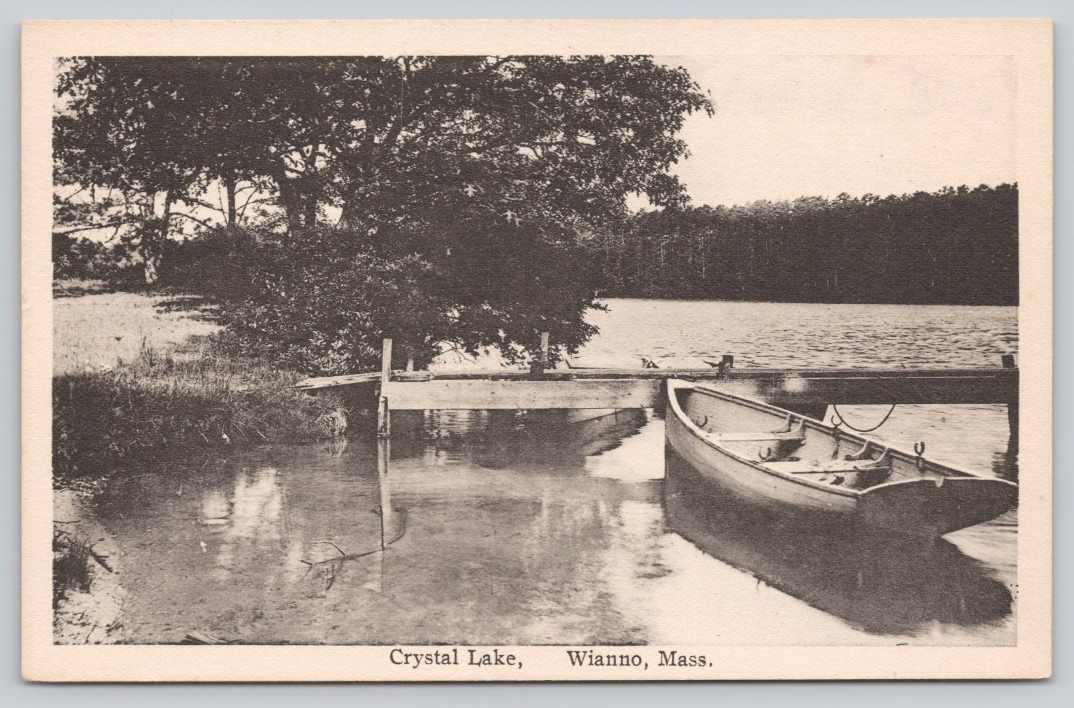 Crystal Lake Wianno Osterville MA RPPC Huntress H.A. Dickerman Postcard Crystal Lake Wianno Osterville MA RPPC Huntress H.A. Dickerman Postcard