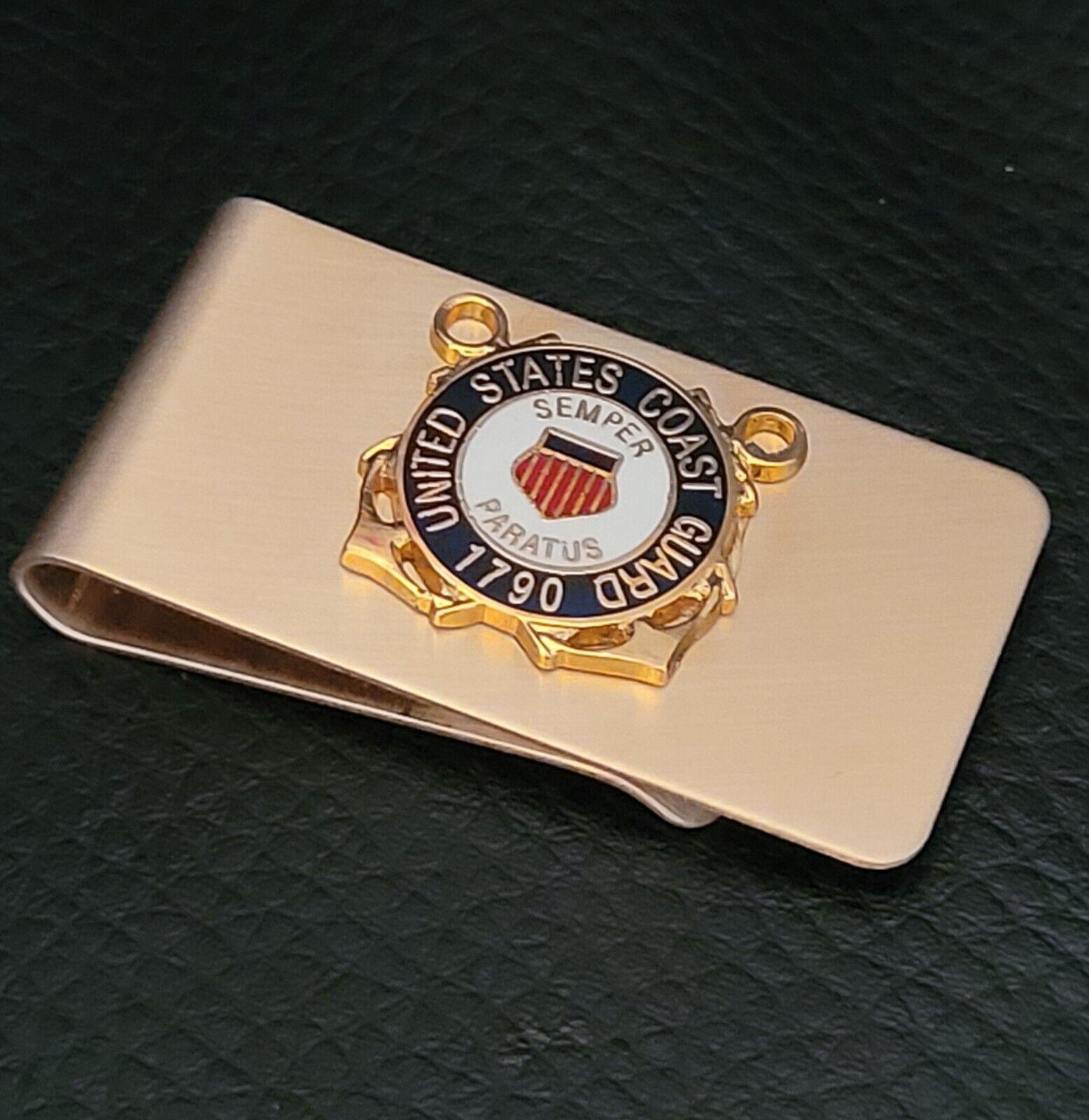 USCG US Coast Guard SEMPER PARATUS 1790 Badge Insignia MONEY CLIP