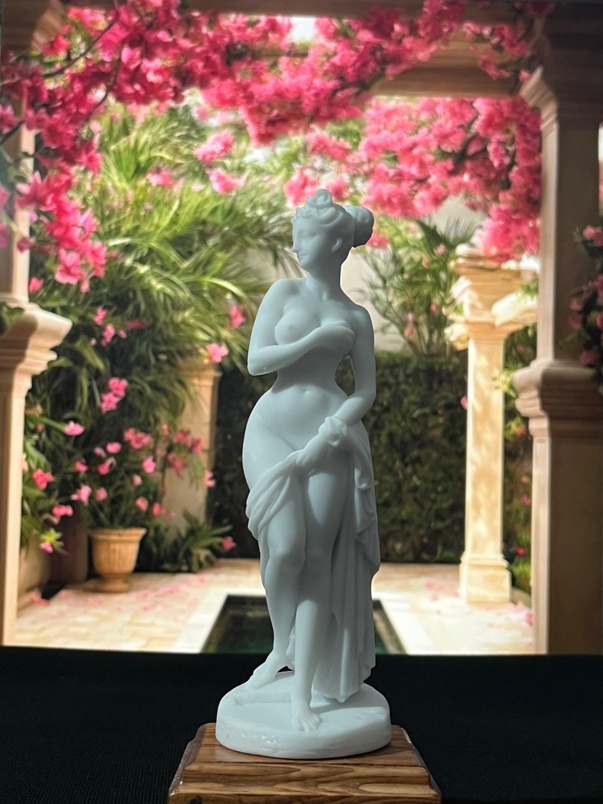 Neoclassical sculpture of a Woman Venus Aphrodite in the Ancient Greek Style