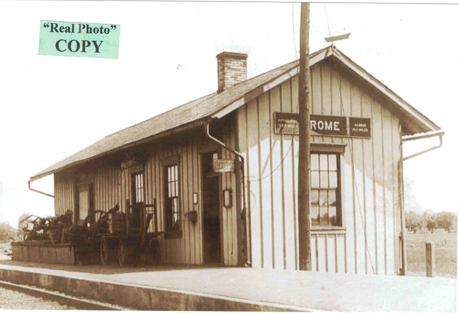 Pittsburgh, Youngstown & Ashtabula Railroad Station (depot) at Rome, OH Ohio