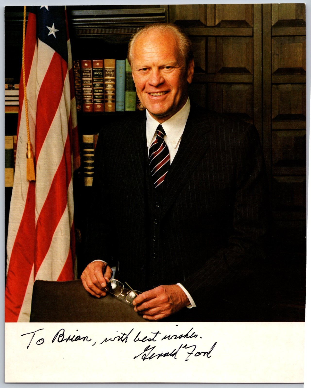 President Gerald Ford Hand Signed 8x10 Photo - Politics - Personalized