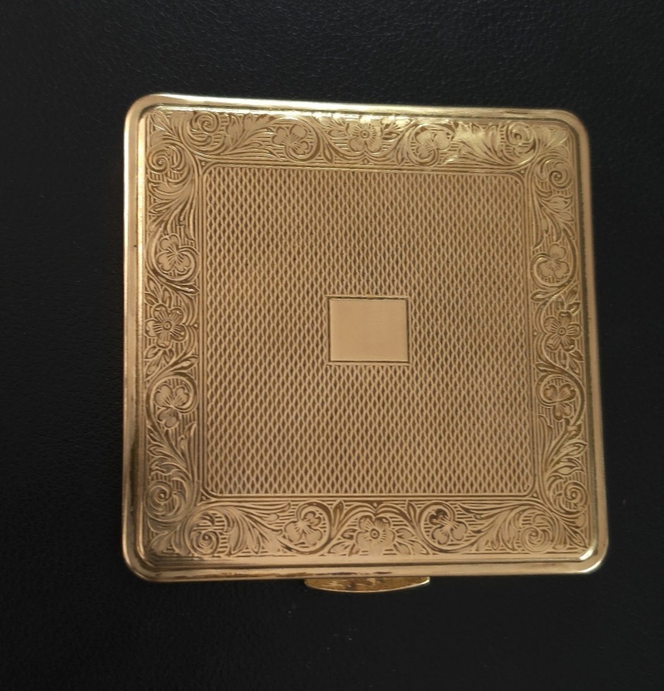 Vintage  KIGU of London Diamond Square Mesh Compact Mirror