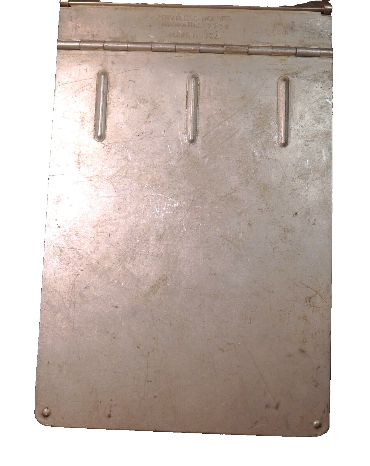 Vintage Metal Clipboard Rivtless Holder With Salesbook C Myer Fairchild Hardware
