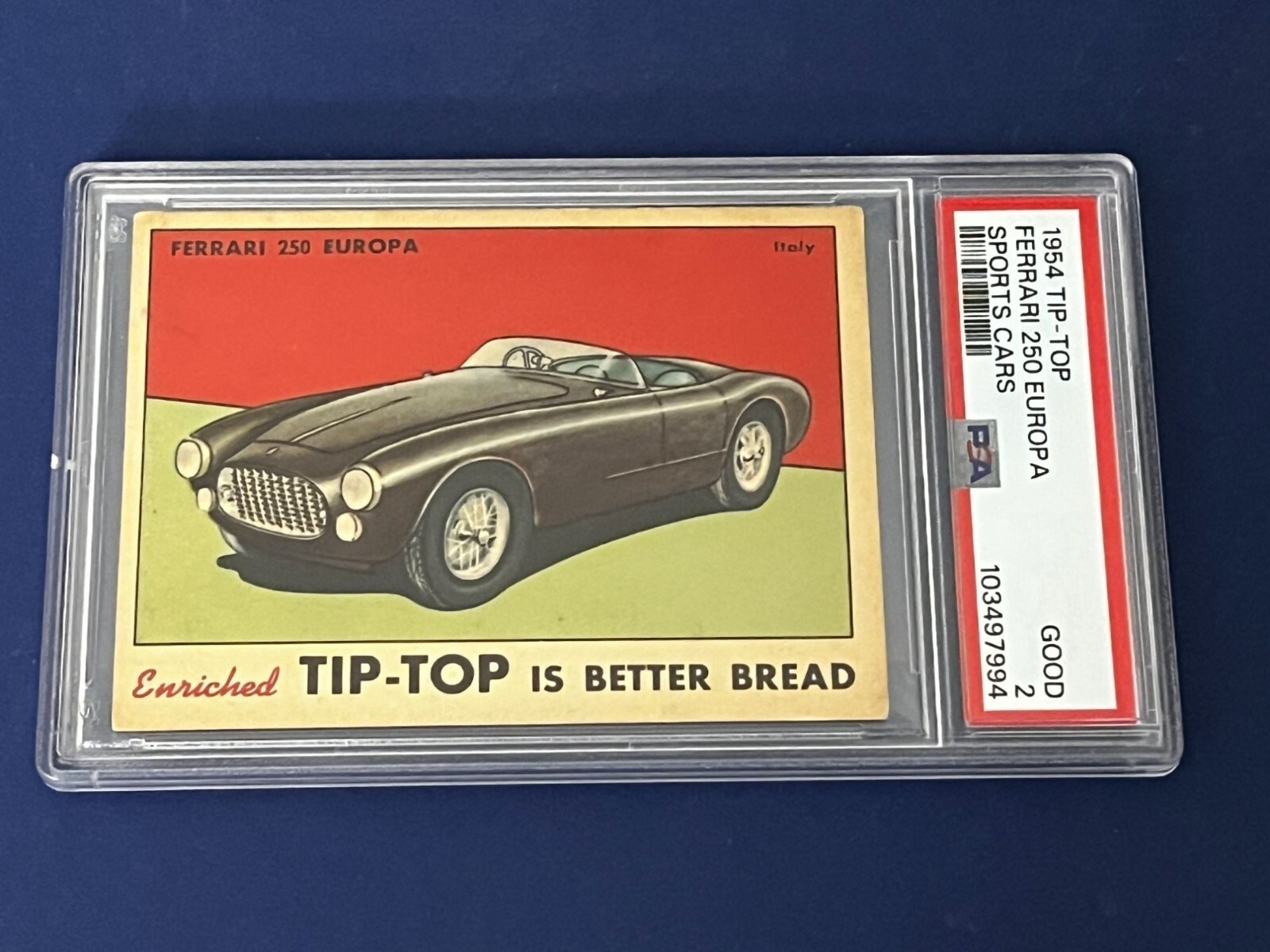 1954 tip-top bread ferrari 250 europa sports cars PSA 2 (POP 2) tough