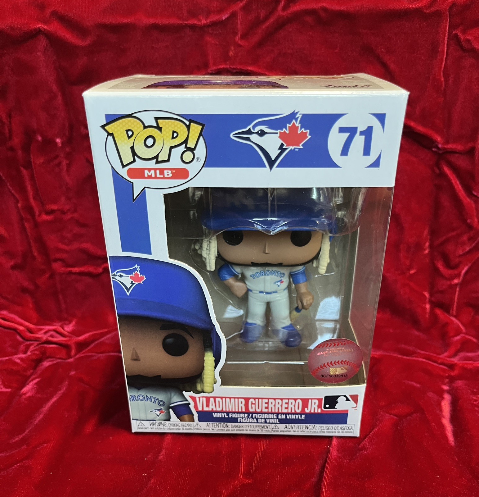 VLADIMIR GUERRERO JR Four Inch Funko Pop 71 Toronto Blue Jays Gray Jersey