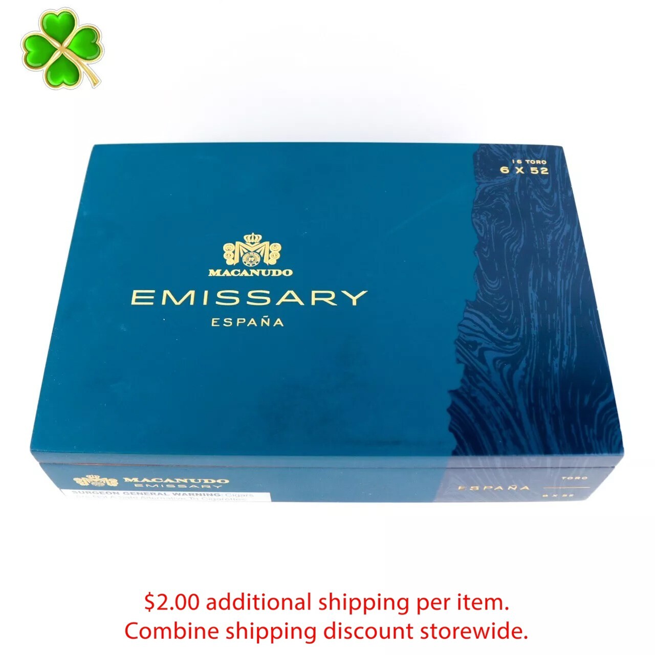 Macanudo Emissary Toro Espana Empty Wood Cigar Box 9.75
