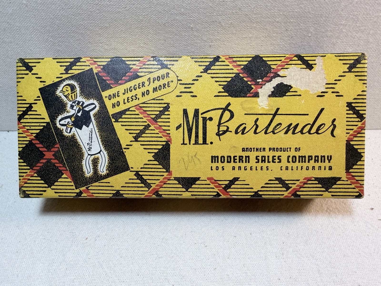Vintage Mr. Bartender Measured Liquor Bottle Pourer w/ Original Box Modern Sales