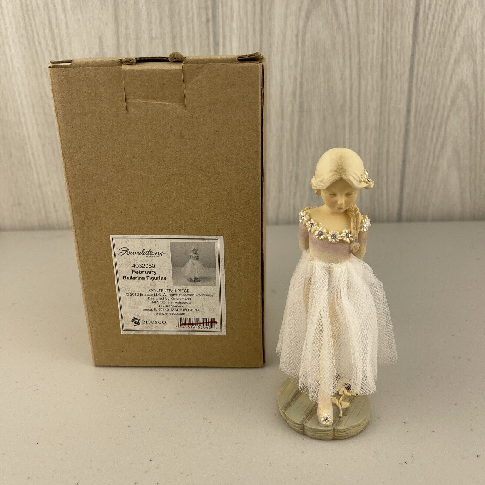 ENESCO Foundations February Ballerina Figurine 4032050 Original Box