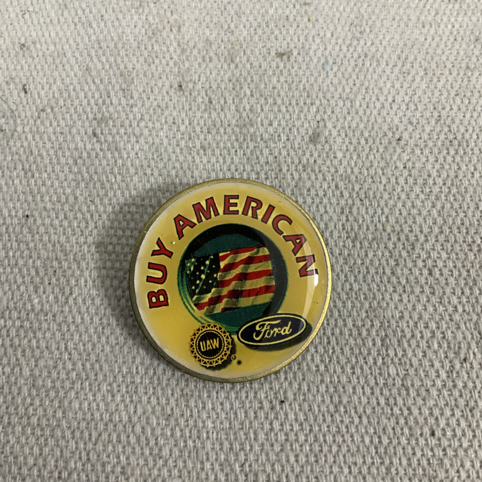 Vintage Ford UAW Buy American Lapel Pin