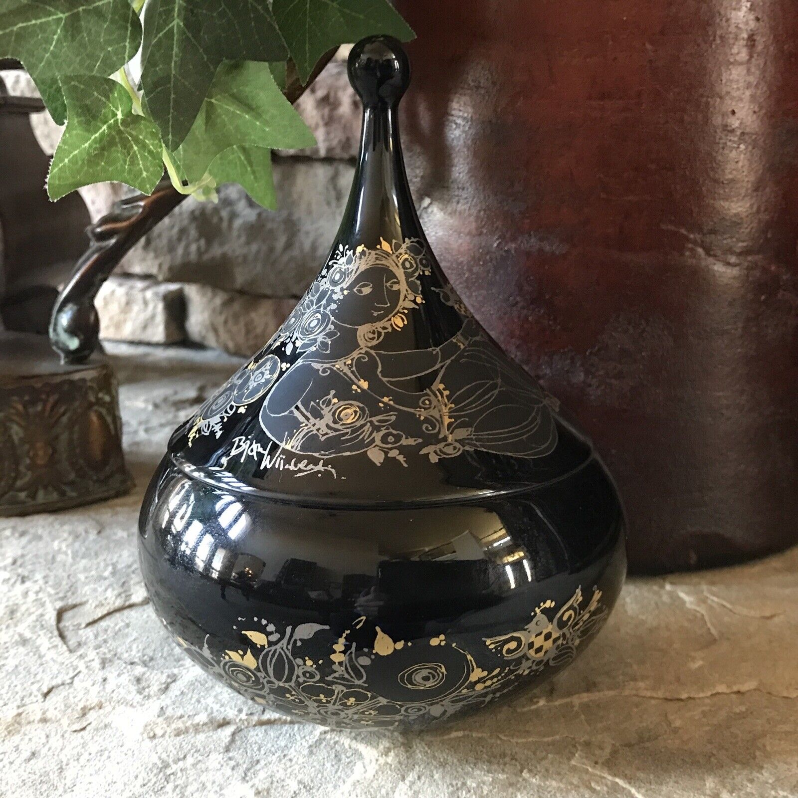 Vintage Ceramic Jar With Lid Rare Bjorn Wiinblad Bon Bons Rosenthal Germany