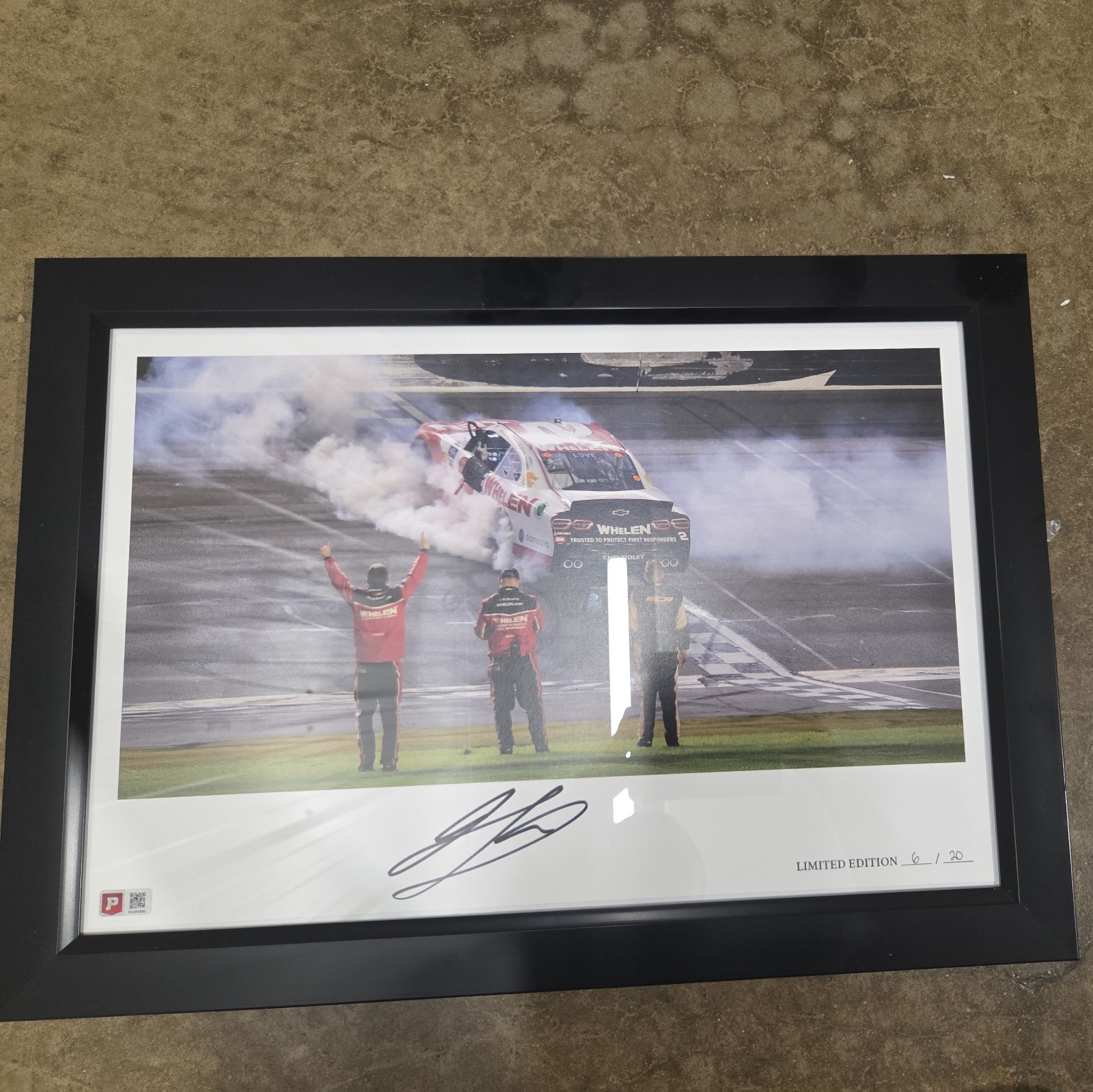 Framed Jesse Love Signed Auto /20 NASCAR Whelen Chevrolet Daytona Victory