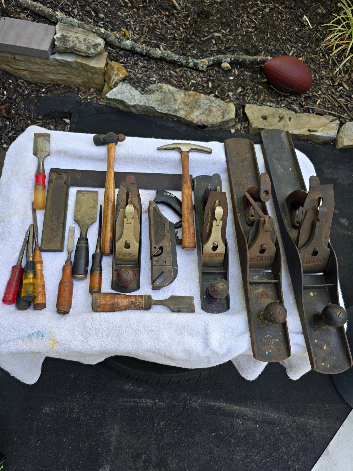 Vintage Stanley Woodworking Planes And Chisels. Stanley #5,7,8,78 Dunlap