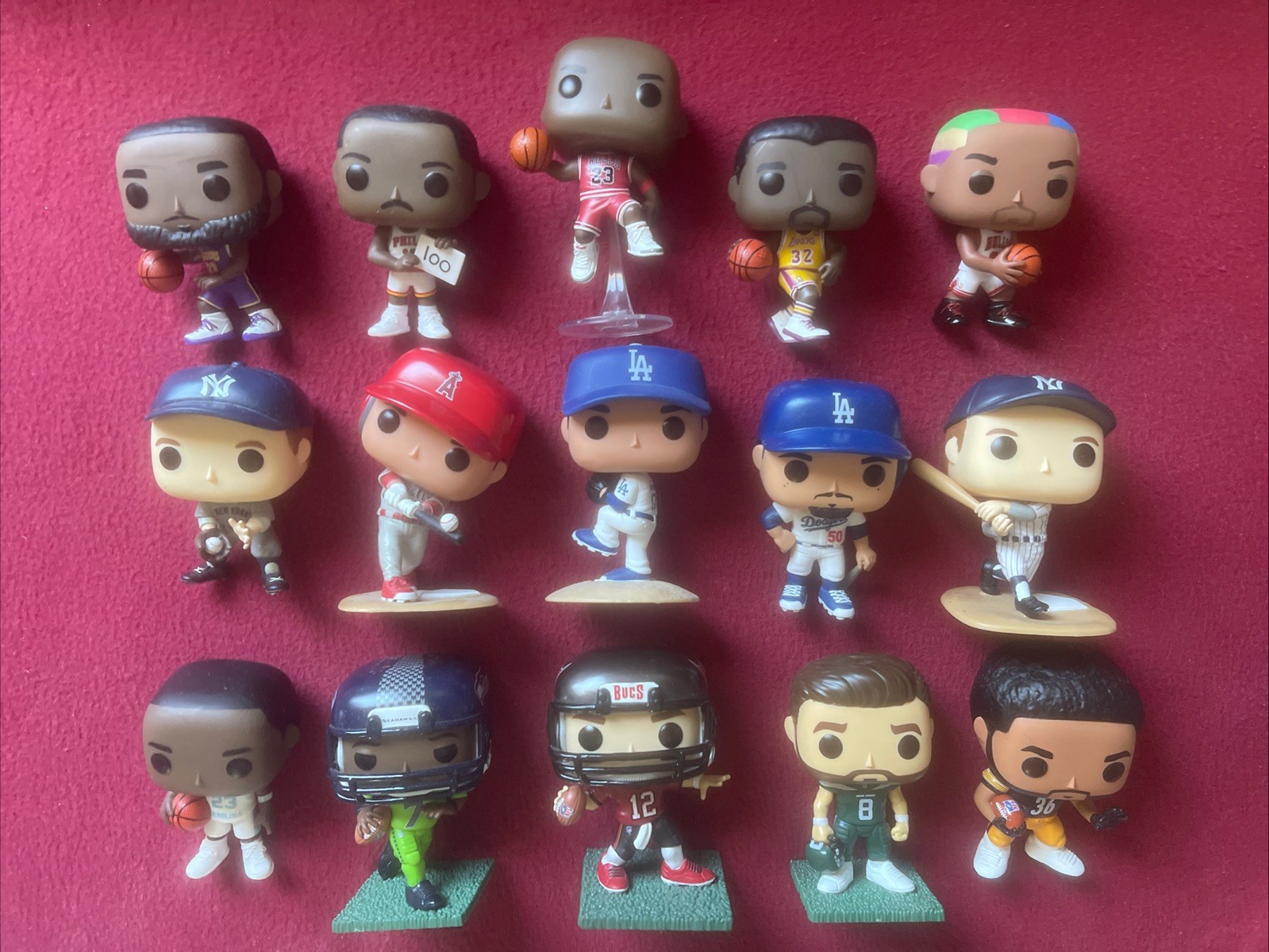 Funko Pop Vinyl Sports Legend Lot(15)Ohtani(2),Jordan(2),Gehrig(2),Brady,Wilt🔥