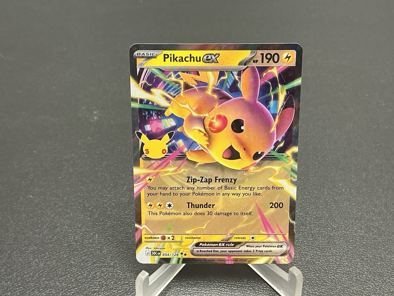 Pokemon TCG 30th Celebration Pikachu ex 054/128