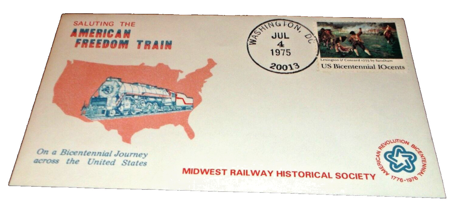 JULY 1975 AMERICAN FREEDOM TRAIN WASHINGTON DC SOUVENIR ENVELOPE