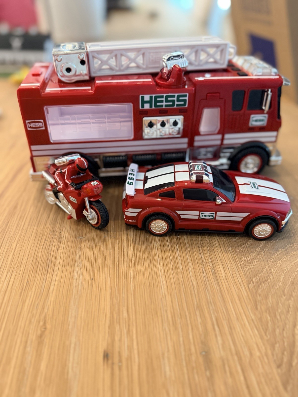 Hess Truck 2024 Fire Truck with Car and Motorcycle 60th Anniversary Edition Hess Truck 2024 Fire Truck with Car and Motorcycle 60th Anniversary Edition