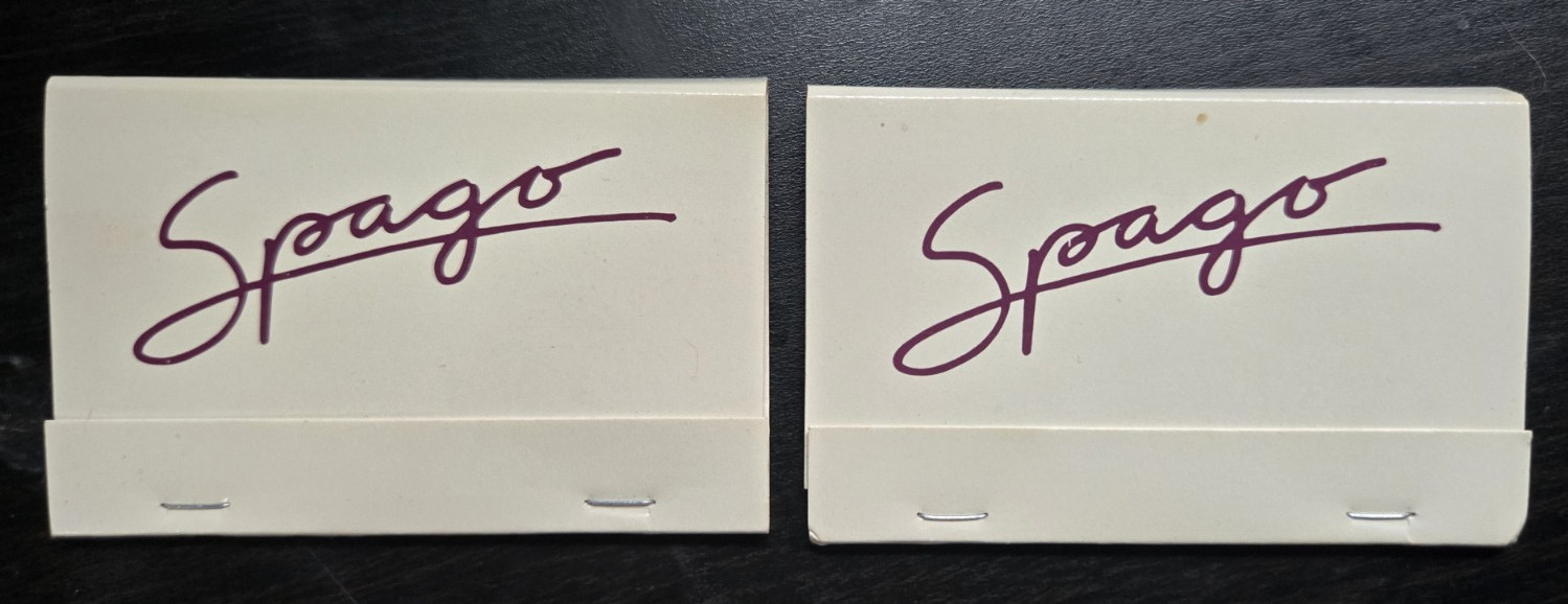 RARE Vintage Spago Beverly Hills Los Angeles CA Large Matchbook Full Unstruck