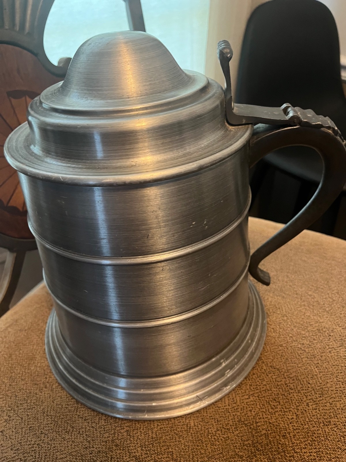 1967 Seymour Mann Pewtertone Olde Tankard Ice Bucket made in Italy Barware 1967 Seymour Mann Pewtertone Olde Tankard Ice Bucket made in Italy Barware