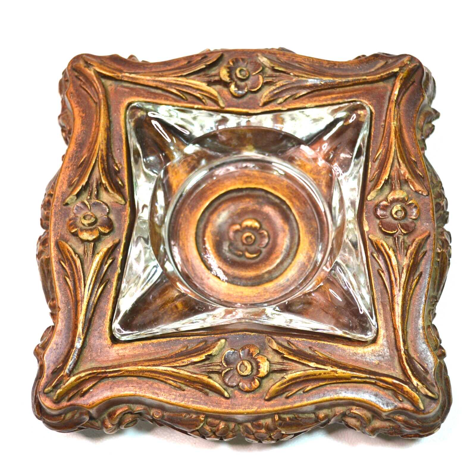 Rare Vintage 1974 Jaru California Pottery 2 Piece Ashtray
