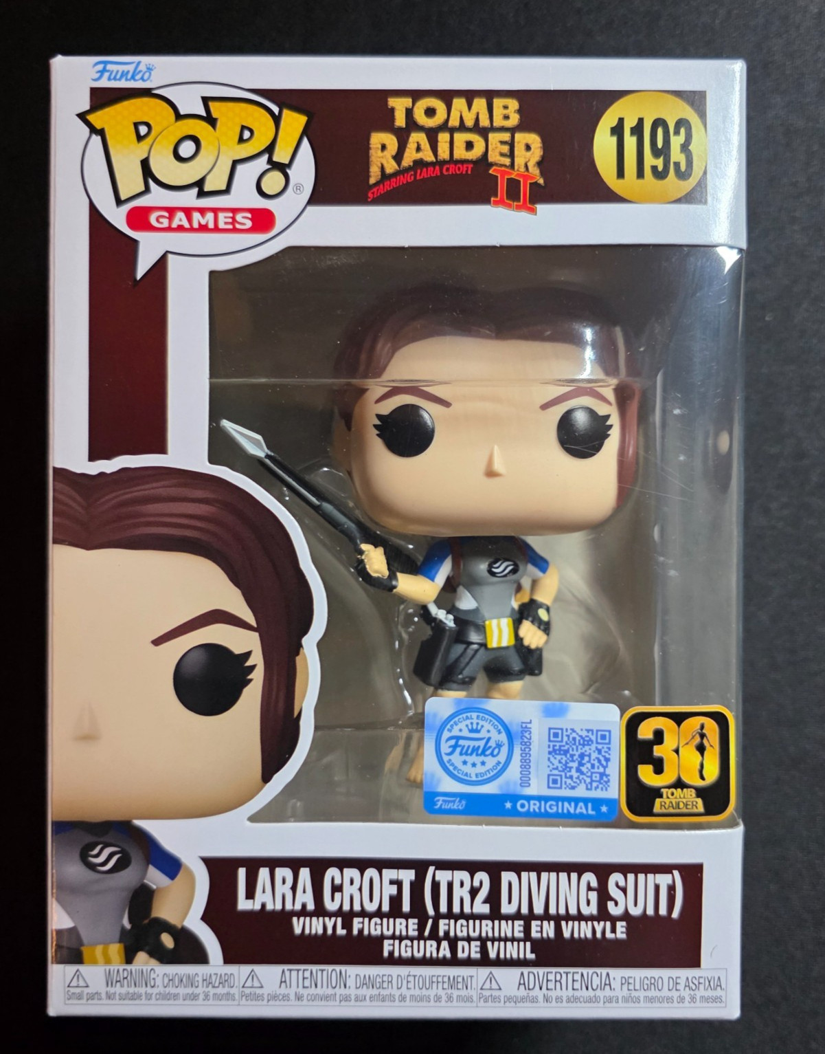 Funko Pop Tomb Raider: Lara Croft (TR2 Diving Suit) #1193 Funko Exclusive