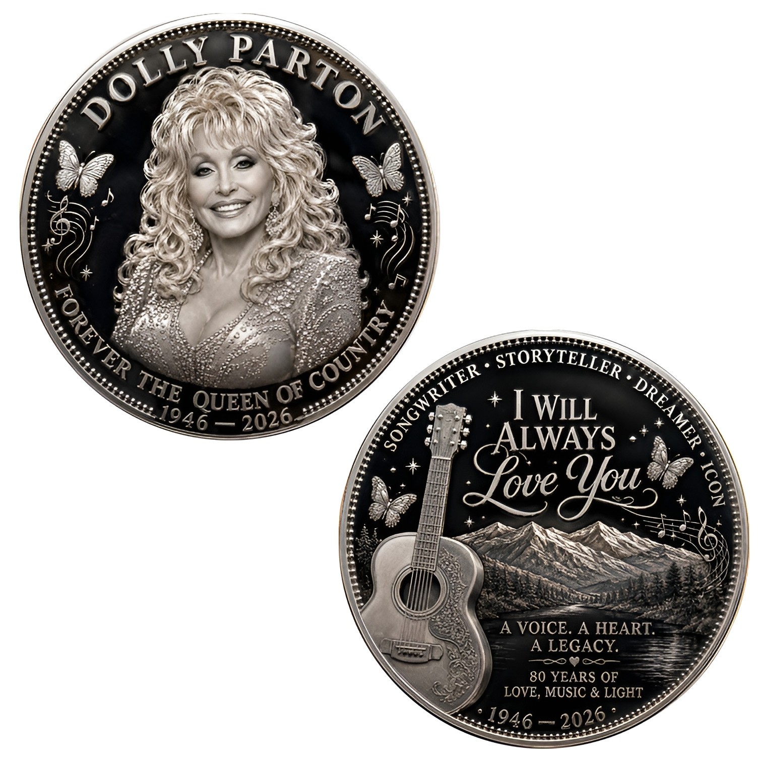 Dolly Parton Queen of Country Music Challenge Coin Commemorative Memorial Token