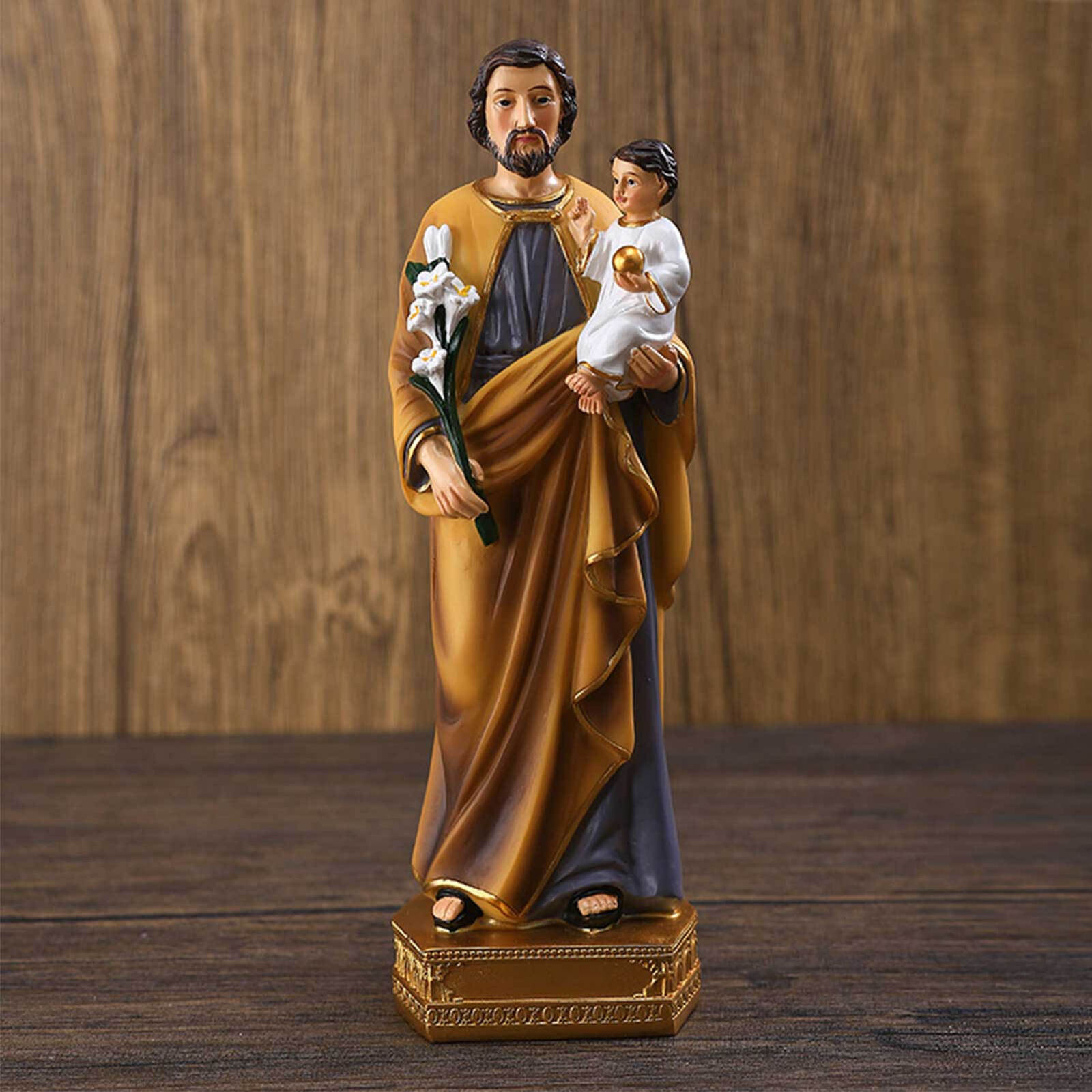 8 Inch St. Joseph Holding Child Jesus Statue Figurine Catholicism Ornament