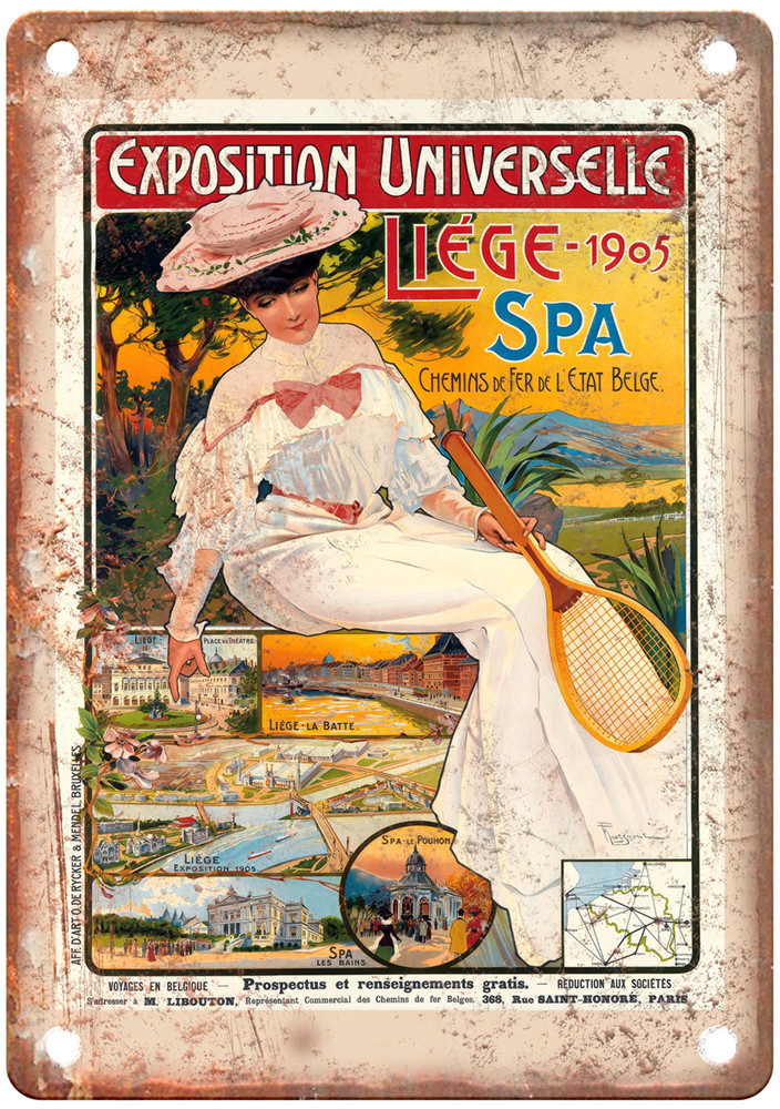 Vintage TOUSSAINT Fernand 1873 1955 Travel Poster Retro Look Sign T1552