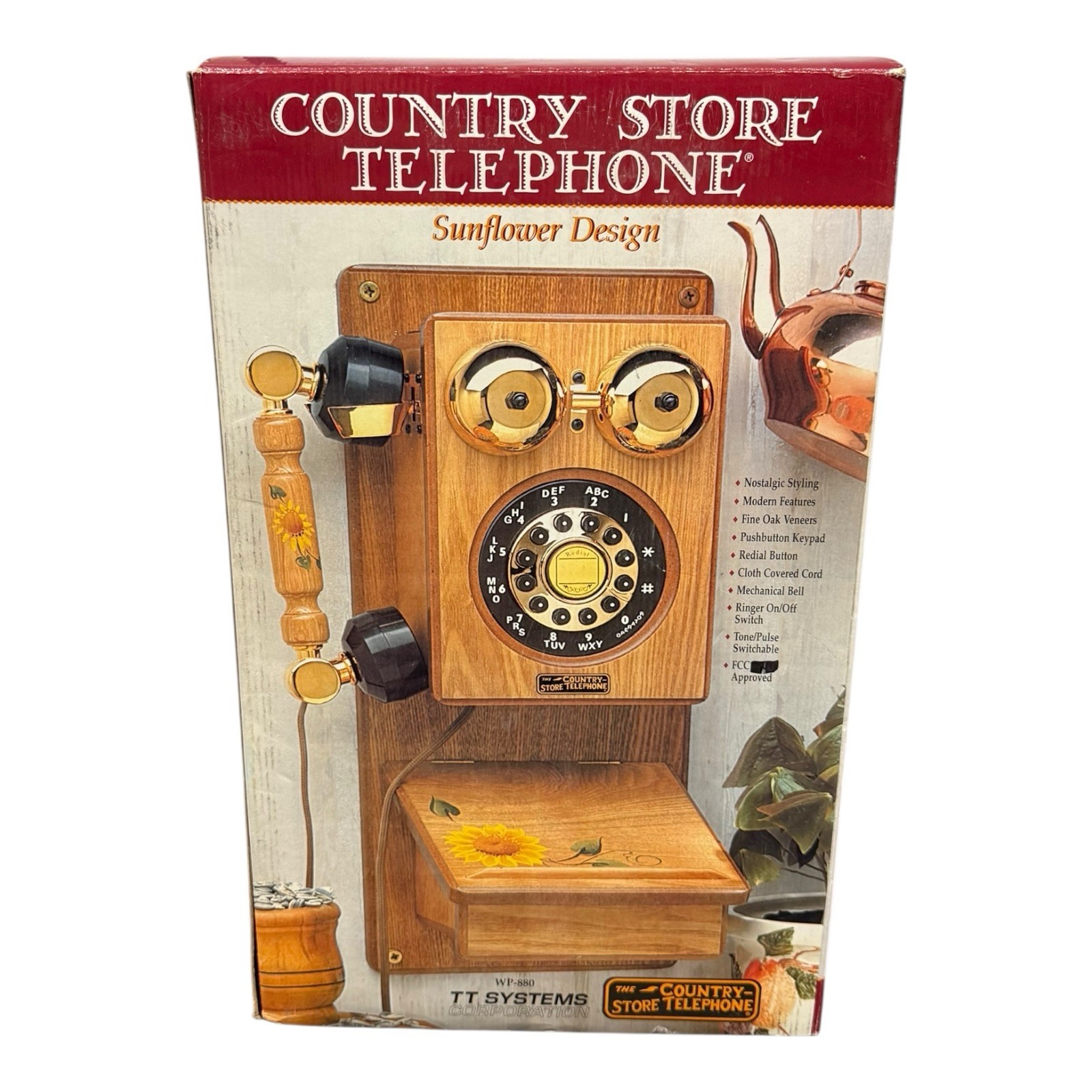 Country Store Sunflower Telephone TT System WP-880 Vintage Style New In Box