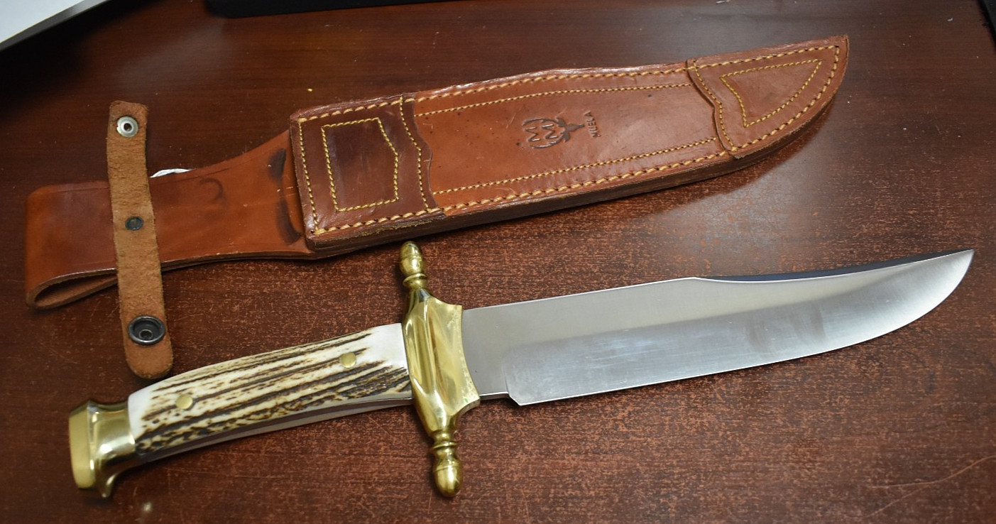 Muela Alamo Bowie Knife Stag Handle w/ Original Sheath