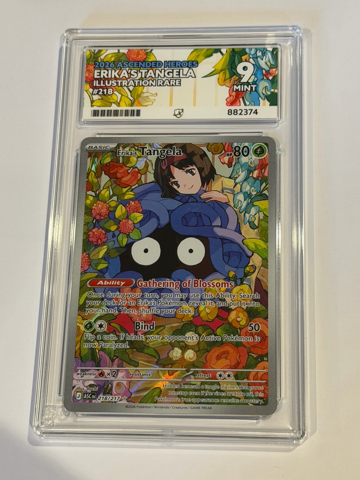 2026, Erika\'s Tangela, #218, Ascended Heroes, Illustration Rare, ACE 9