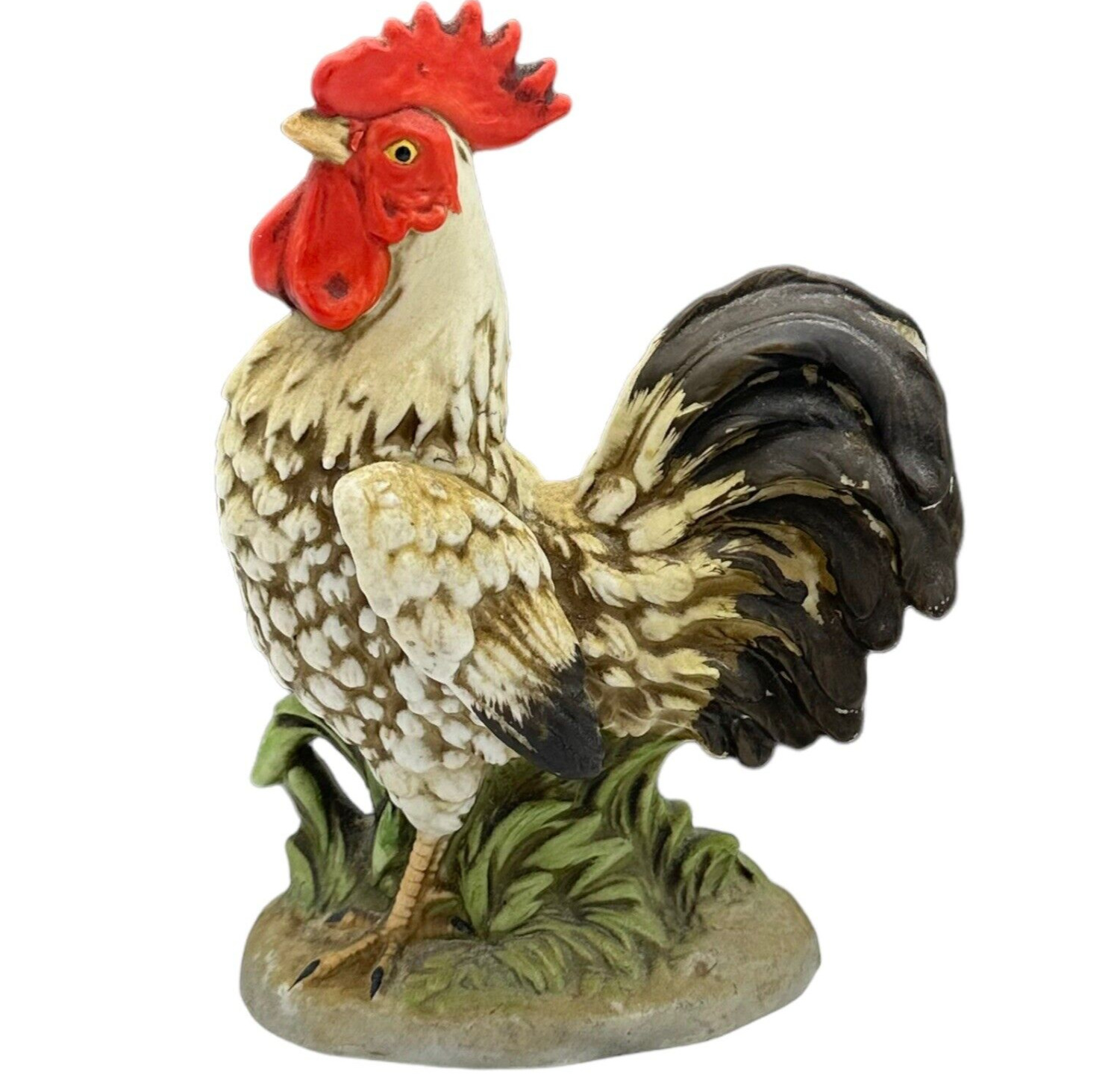HOMCO Rooster Chicken Figurine 1446 Porcelain 6.5