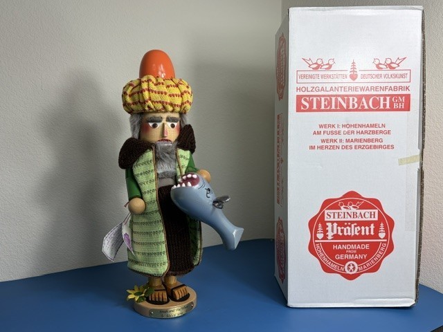 Steinbach Jonah & Whale Nutcracker series S1812, #2489 w/box, tags-SIGNED Steinbach Jonah & Whale Nutcracker series S1812, #2489 w/box, tags-SIGNED