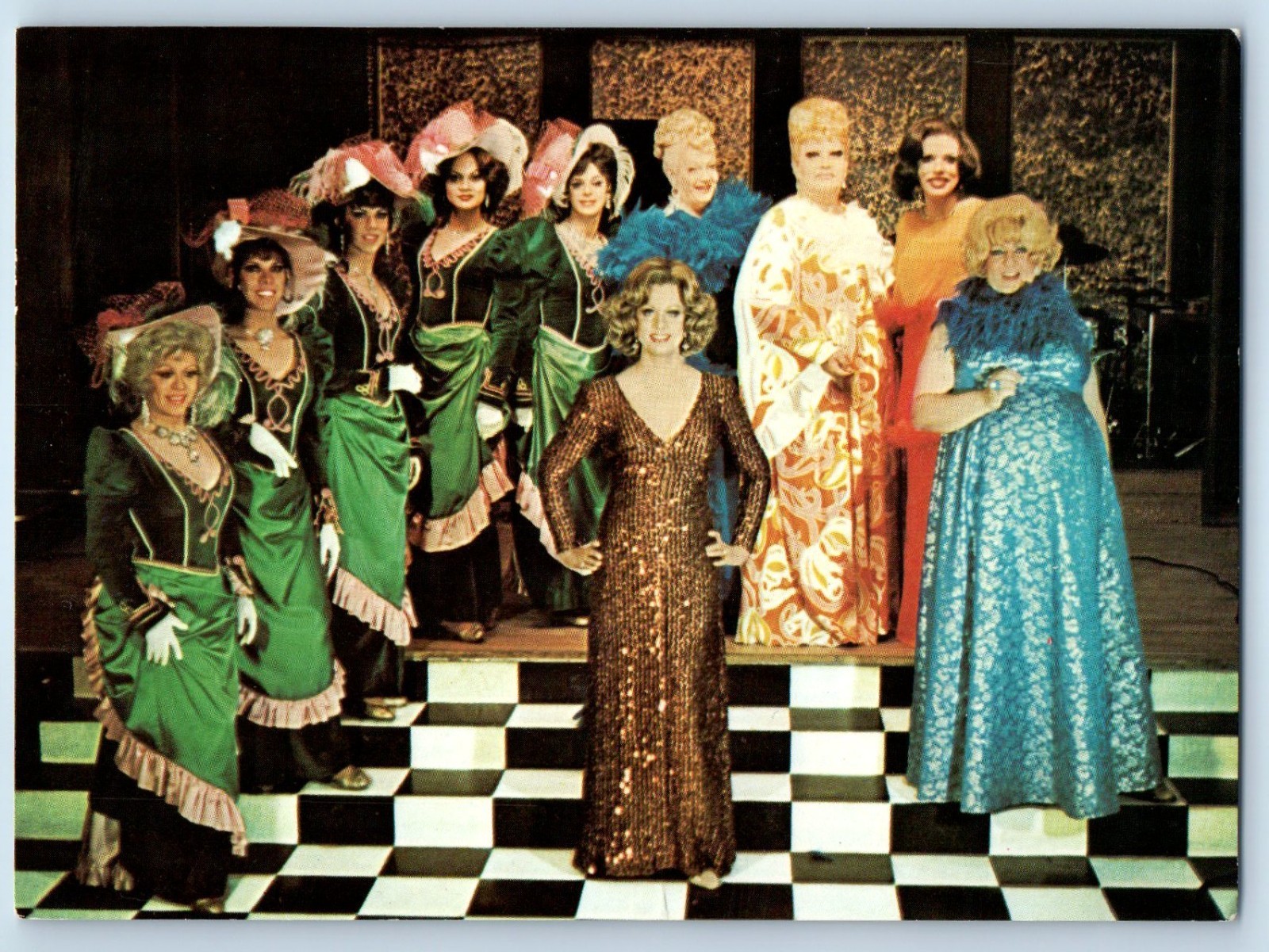 c1950's Drag Queen Finocchio's House Of Fabulous Female Impersonators Postcard c1950's Drag Queen Finocchio's House Of Fabulous Female Impersonators Postcard