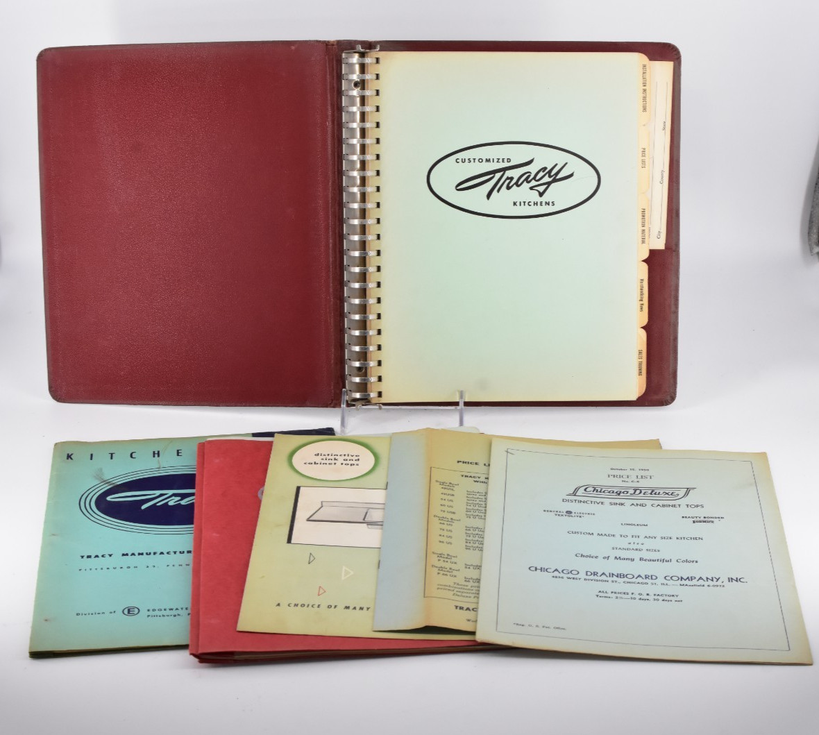 TRACY Kitchens Cabinets VTG 1940s-50s Salesman\'s Sample Book Retro Kitchen