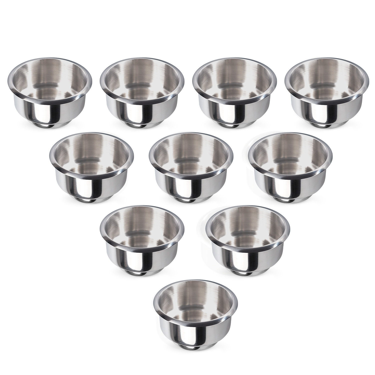 10-Pack Universal DUAL-SIZE Steel Cup Drink Holders for Car/Truck/Camper/RV/Boat