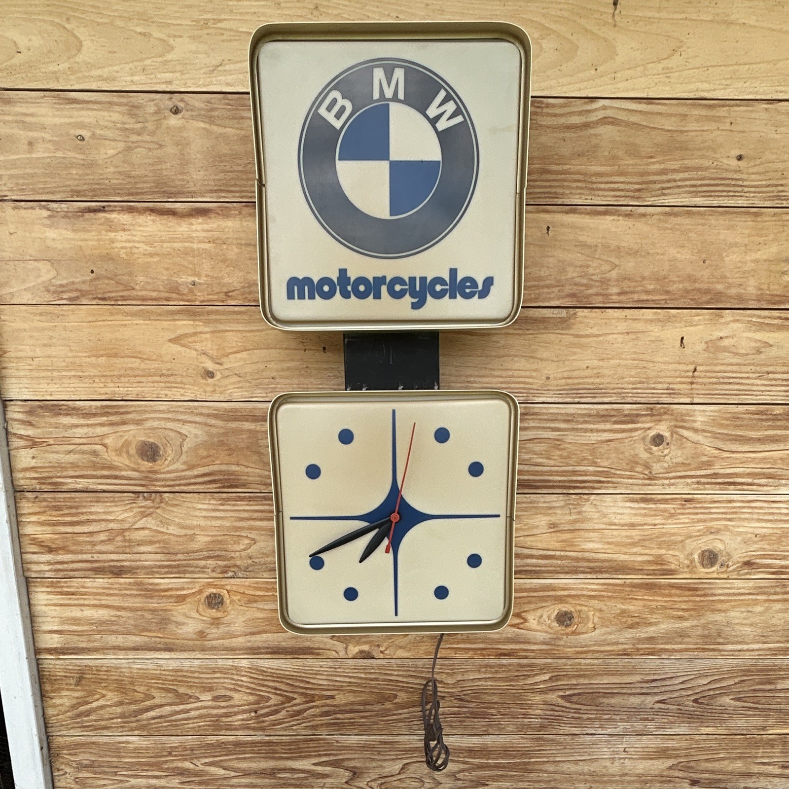 BMW Motorcycle Advertising Clock