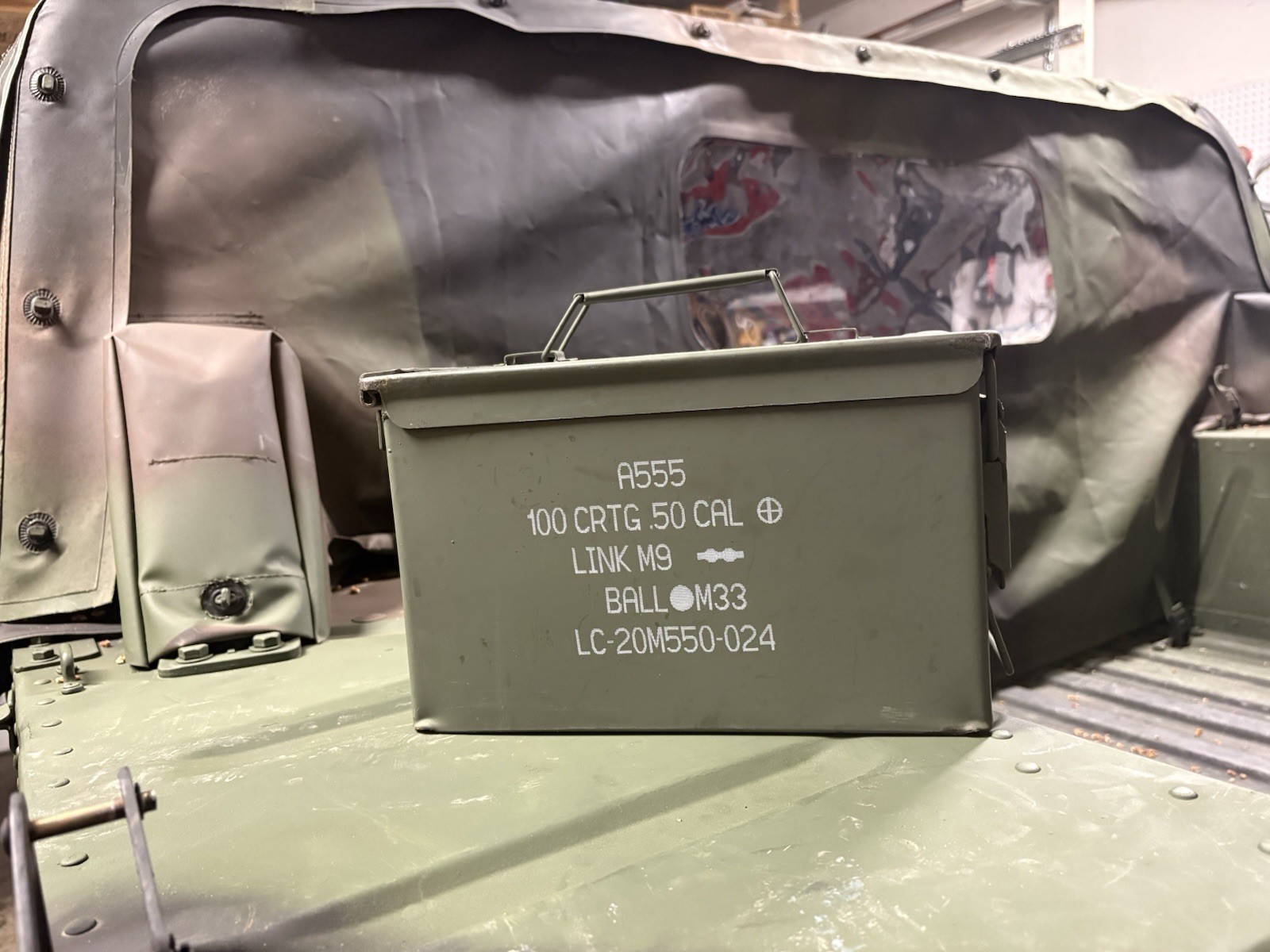 M2A2 .50 Cal Ammo Can USGI Military Surplus Steel Box Improved M2A1
