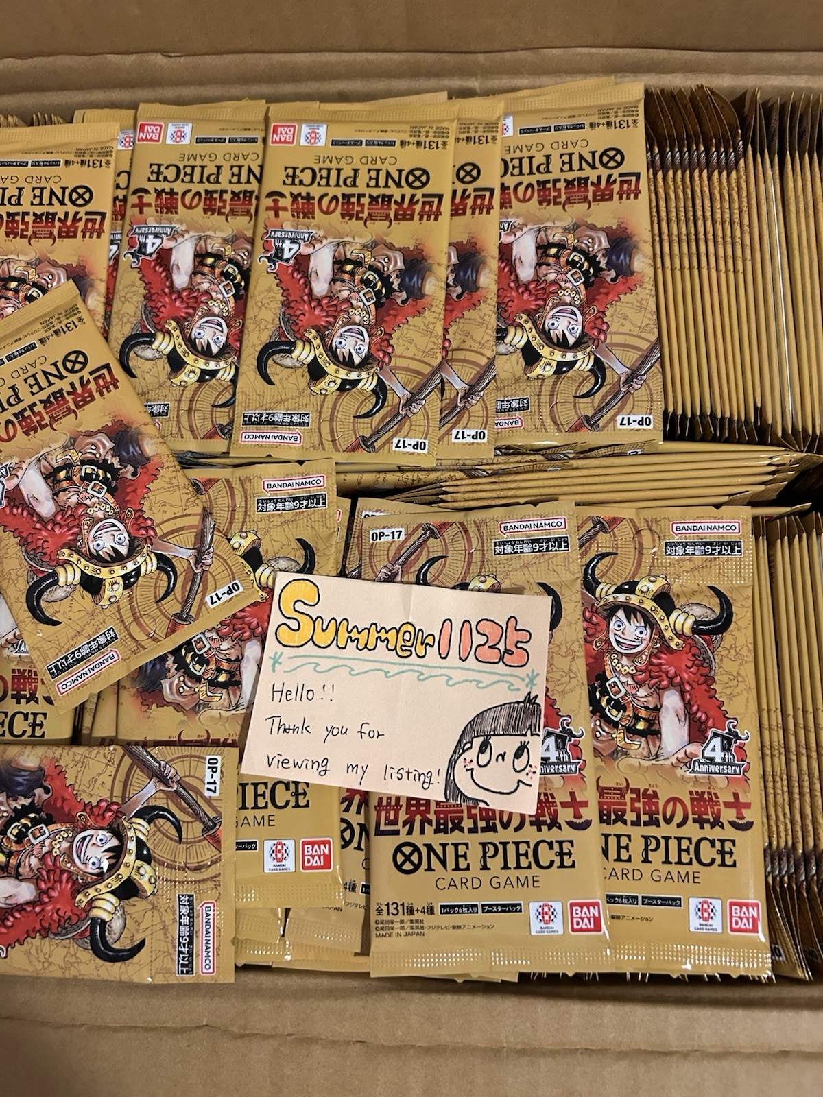 One Piece Card Game World\'s Strongest Warrior OP-17 100 packs in Stock