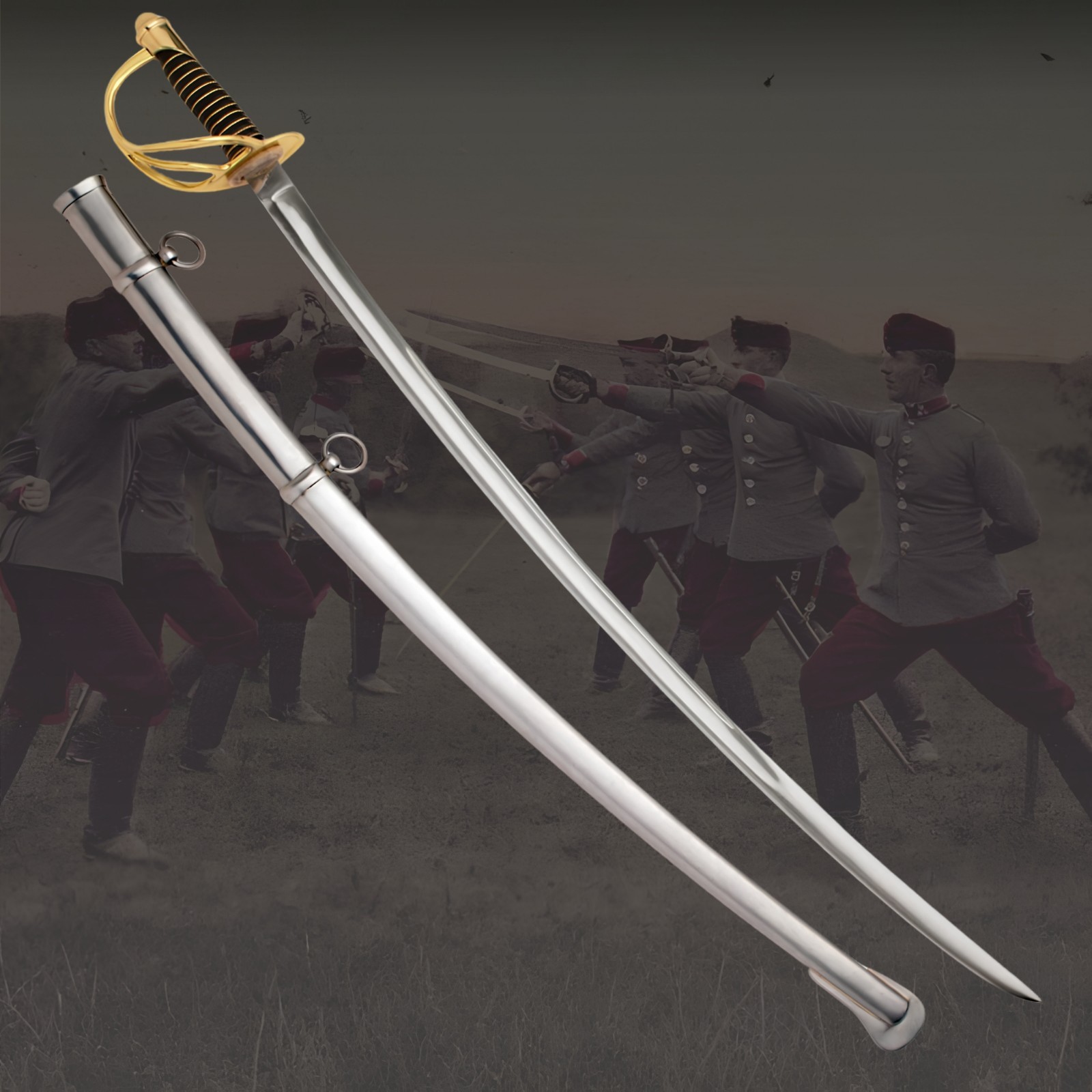 Heavy Cavalry Saber Replica | Union Cavalry Saber | Stainless Steel Blade Sword
