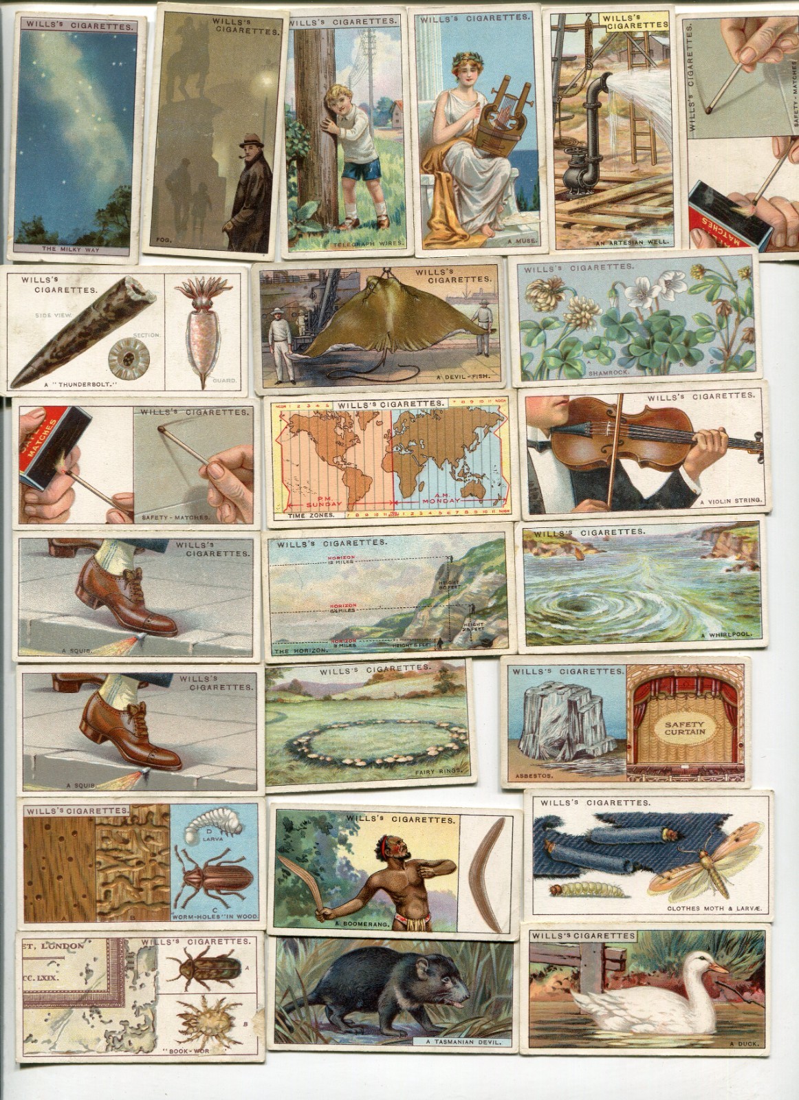 1926 W. D. & H. O. WILLS DO YOU KNOW? 3RD SERIES 24 DIFFERENT TOBACCO CARD LOT