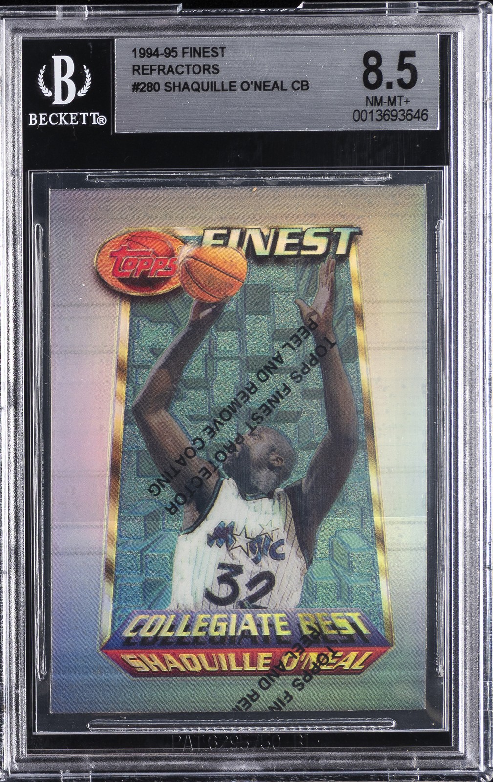 1994-95 FINEST REFRACTOR #280 SHAQUILLE O\'NEAL BGS 8.5