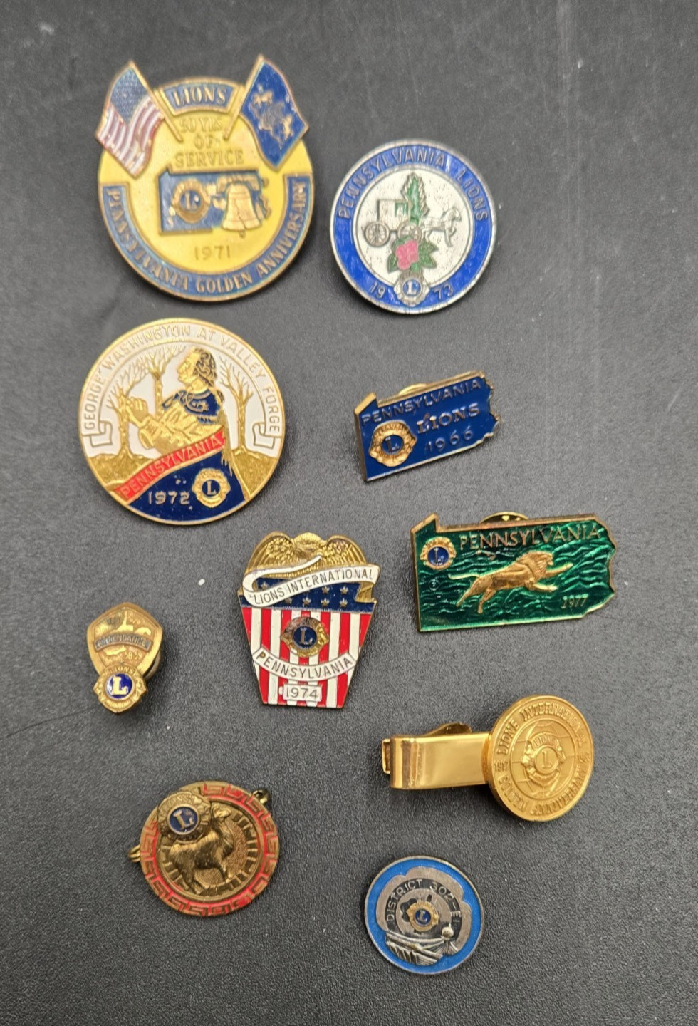 Vtg Lions Club Lot of 10 Pennsylvania Golden Anniversary 1960s 1970s #1
