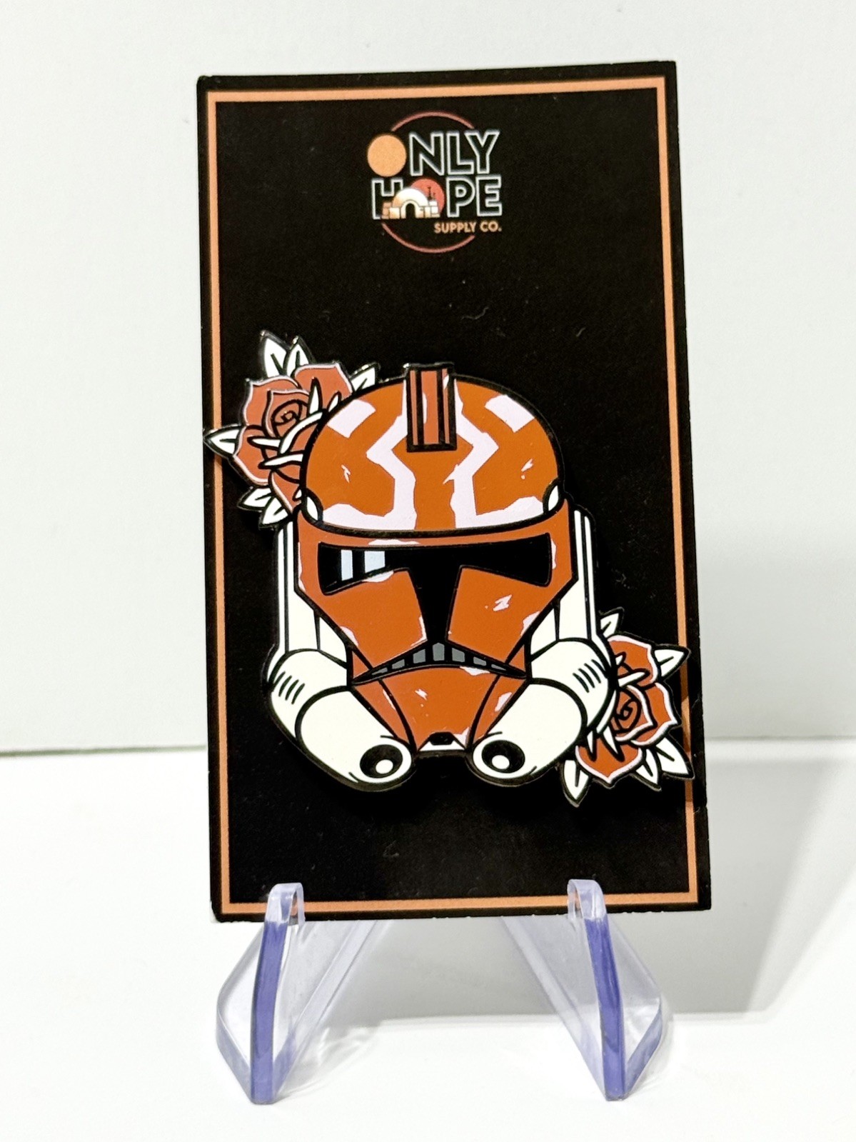 Only Hope Supply Co. Star Wars Clone Trooper Enamel Pin with Roses