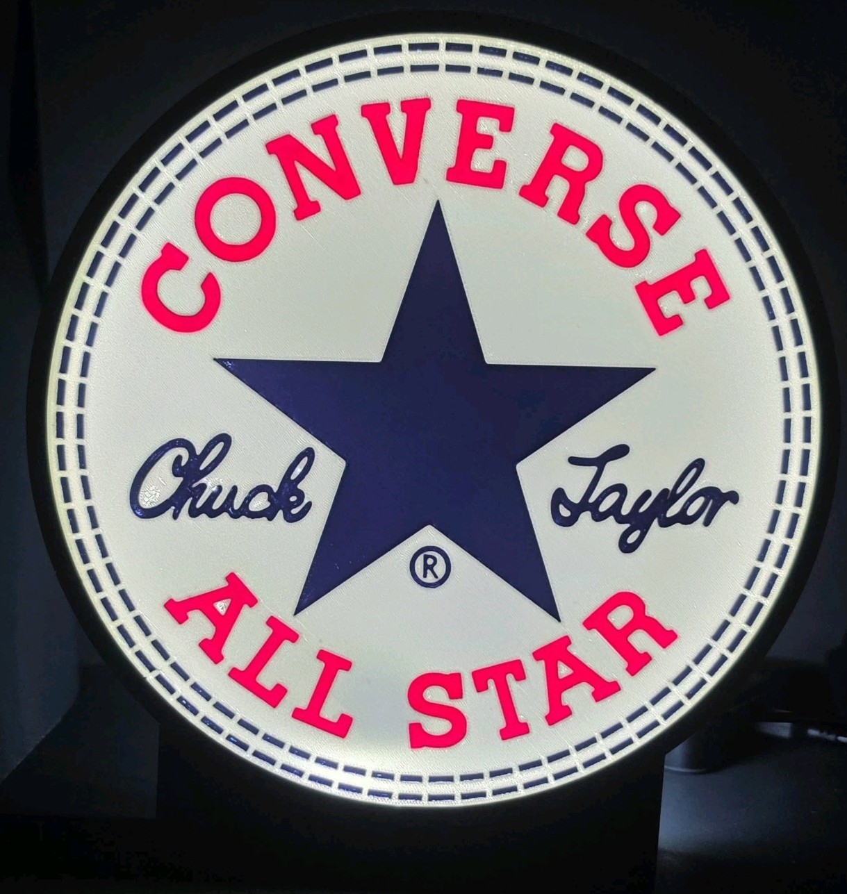Converse Chuck Taylor All Star Logo Vintage LED Lightbox Light Sign USB 5V +plug
