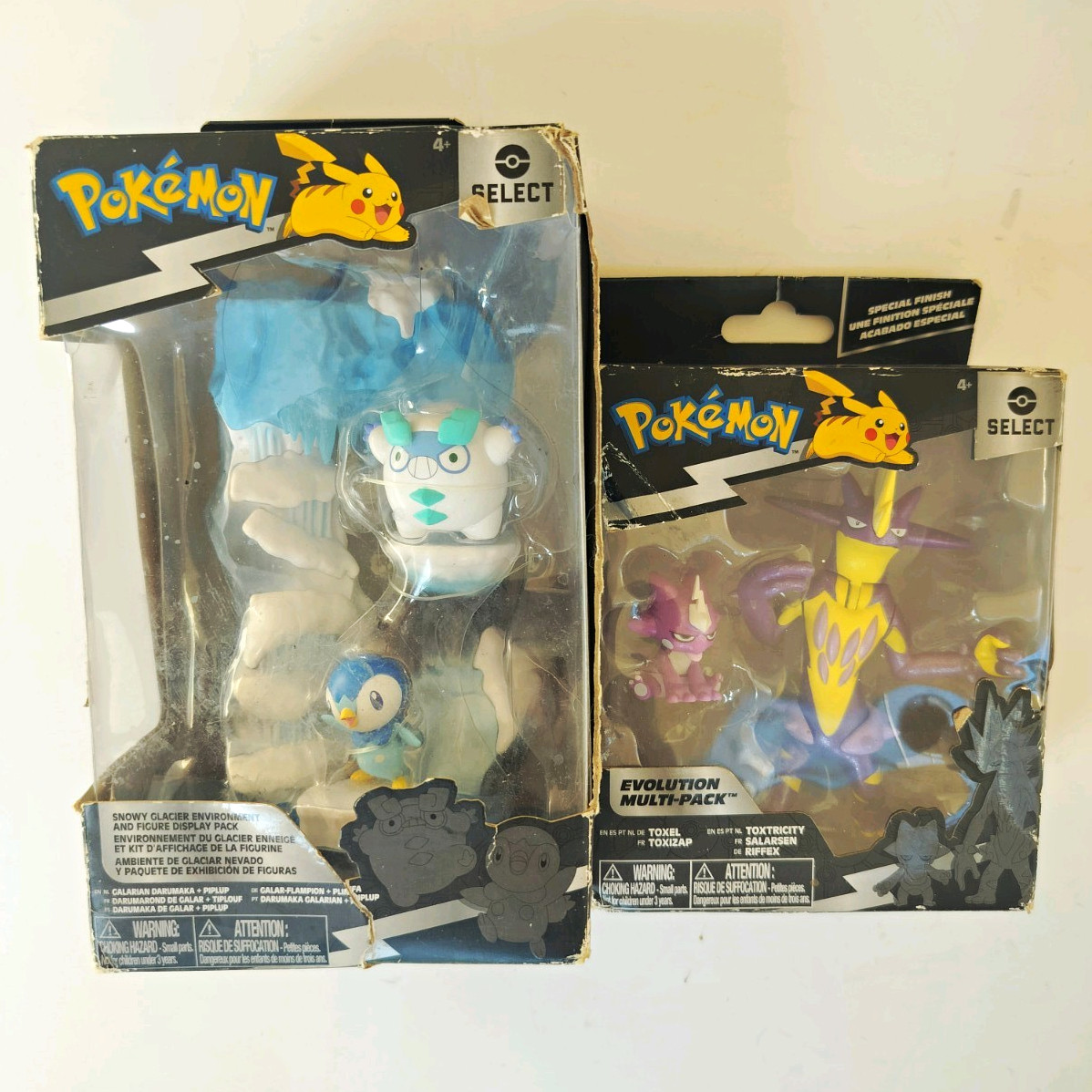 Pokémon Select Evolution Multi-Pack Figure Lot Piplup Toxel Toxtricity Finish