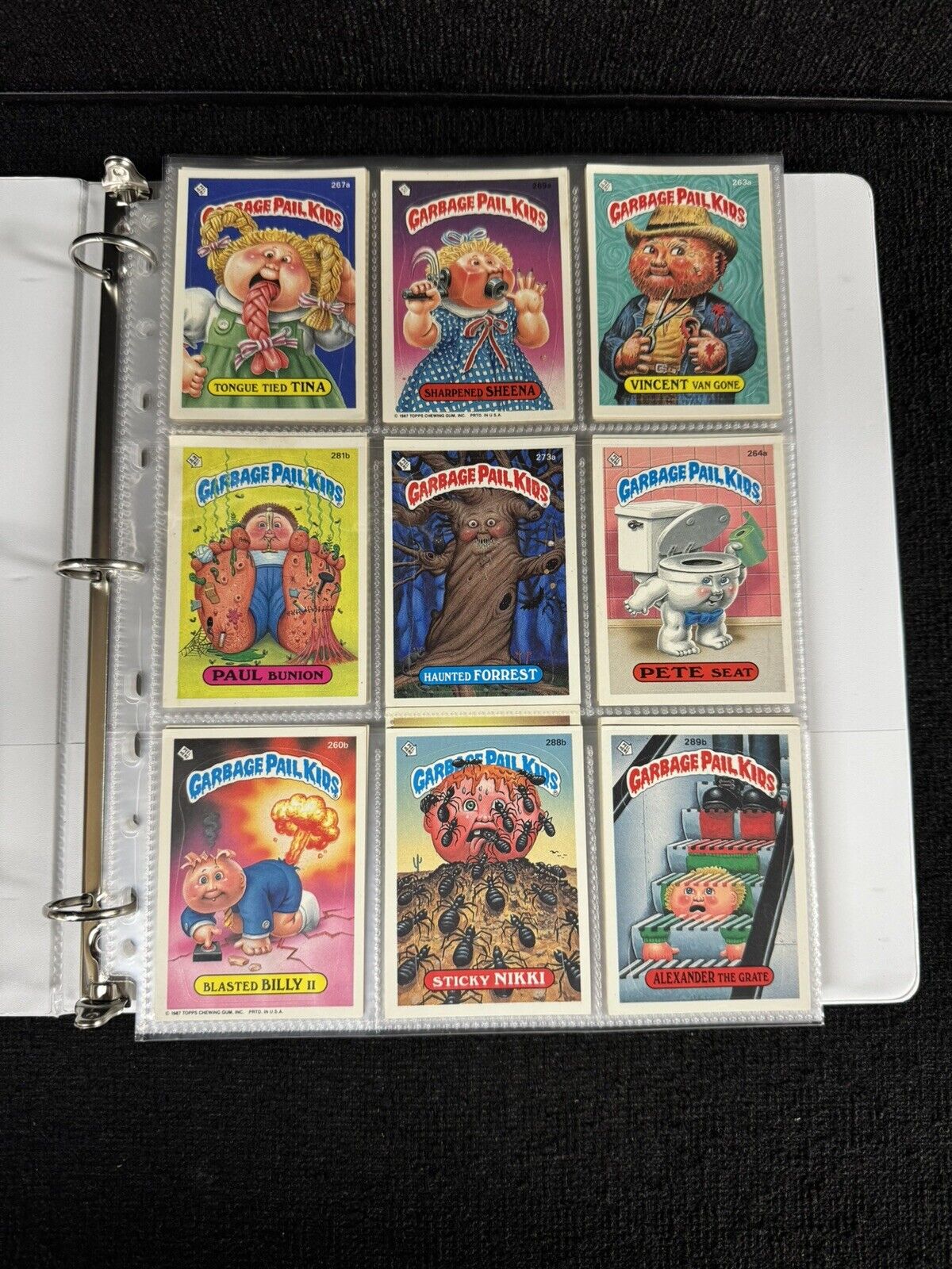 1987 Topps Garbage Pail Kids Binder of 250 cards in very nice condition