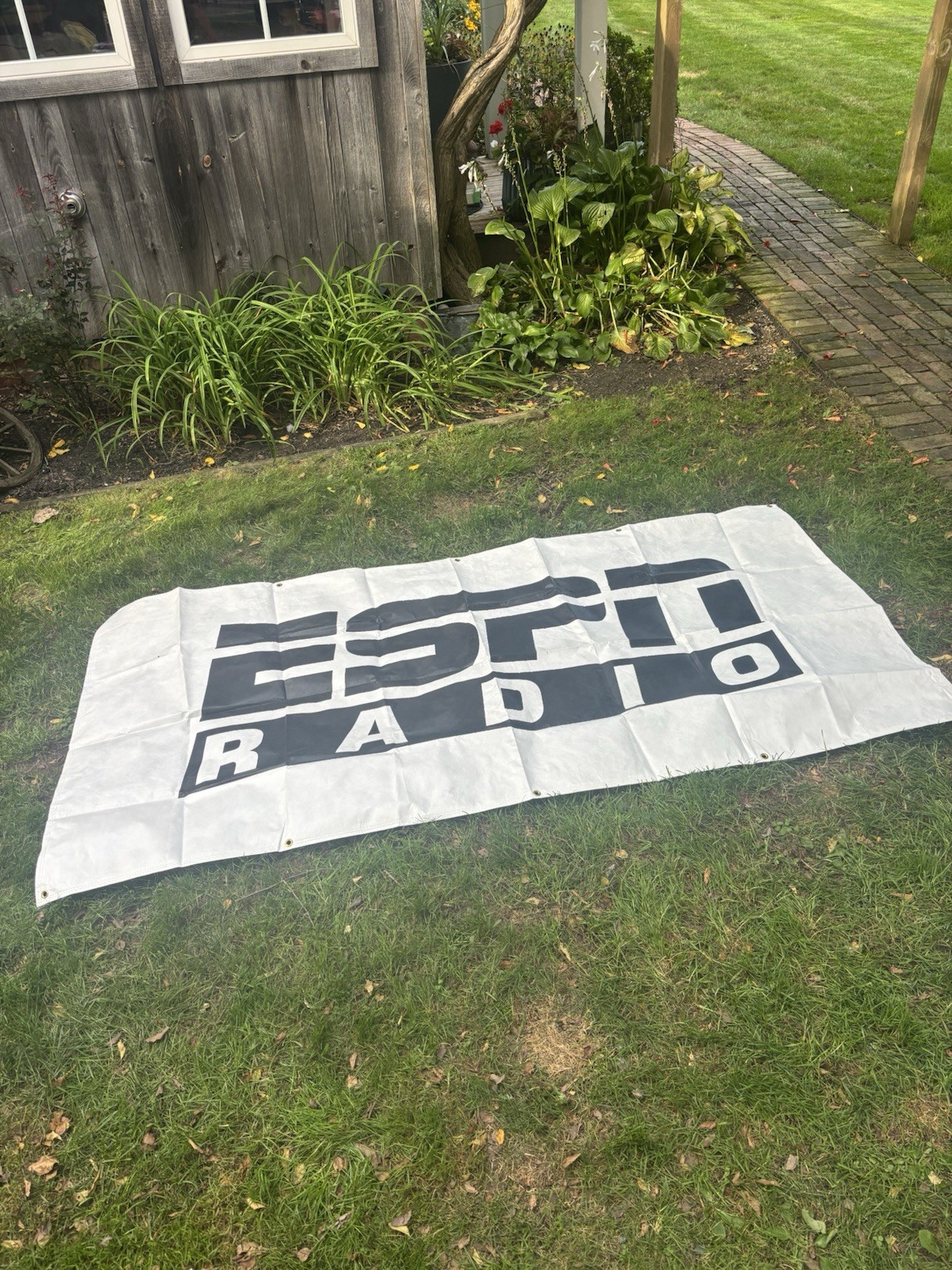 Rare Vintage ESPN Radio Sports Banner Football Broadcast TV 8’ Paper