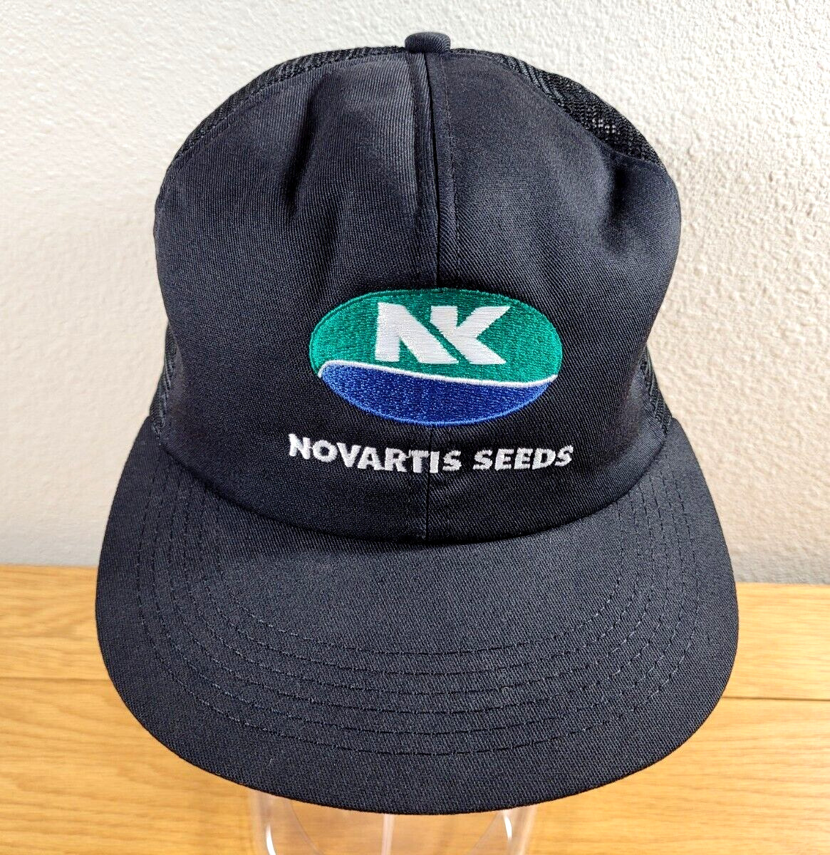 VINTAGE NK Seeds Hat Cap Black Adult Snapback Trucker K-Products Novartis Seeds