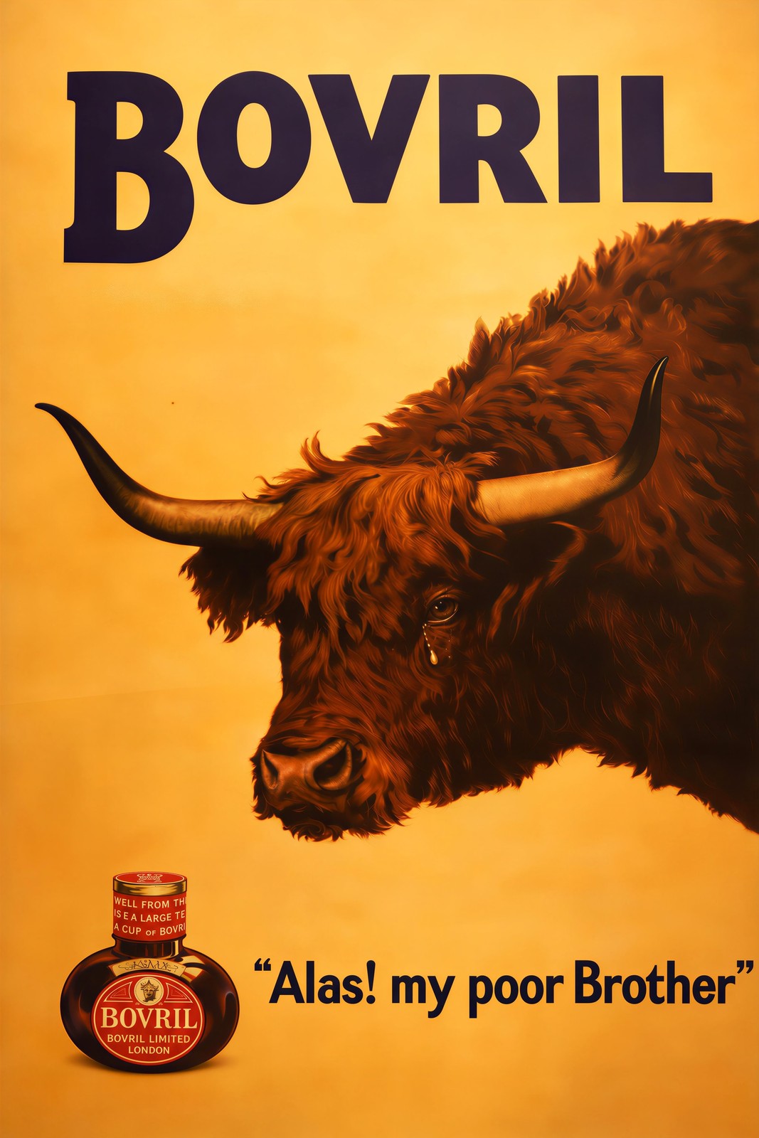 Vintage 1920s Bovril Print 🐂 12x18” Premium Matte Paper 200gsm